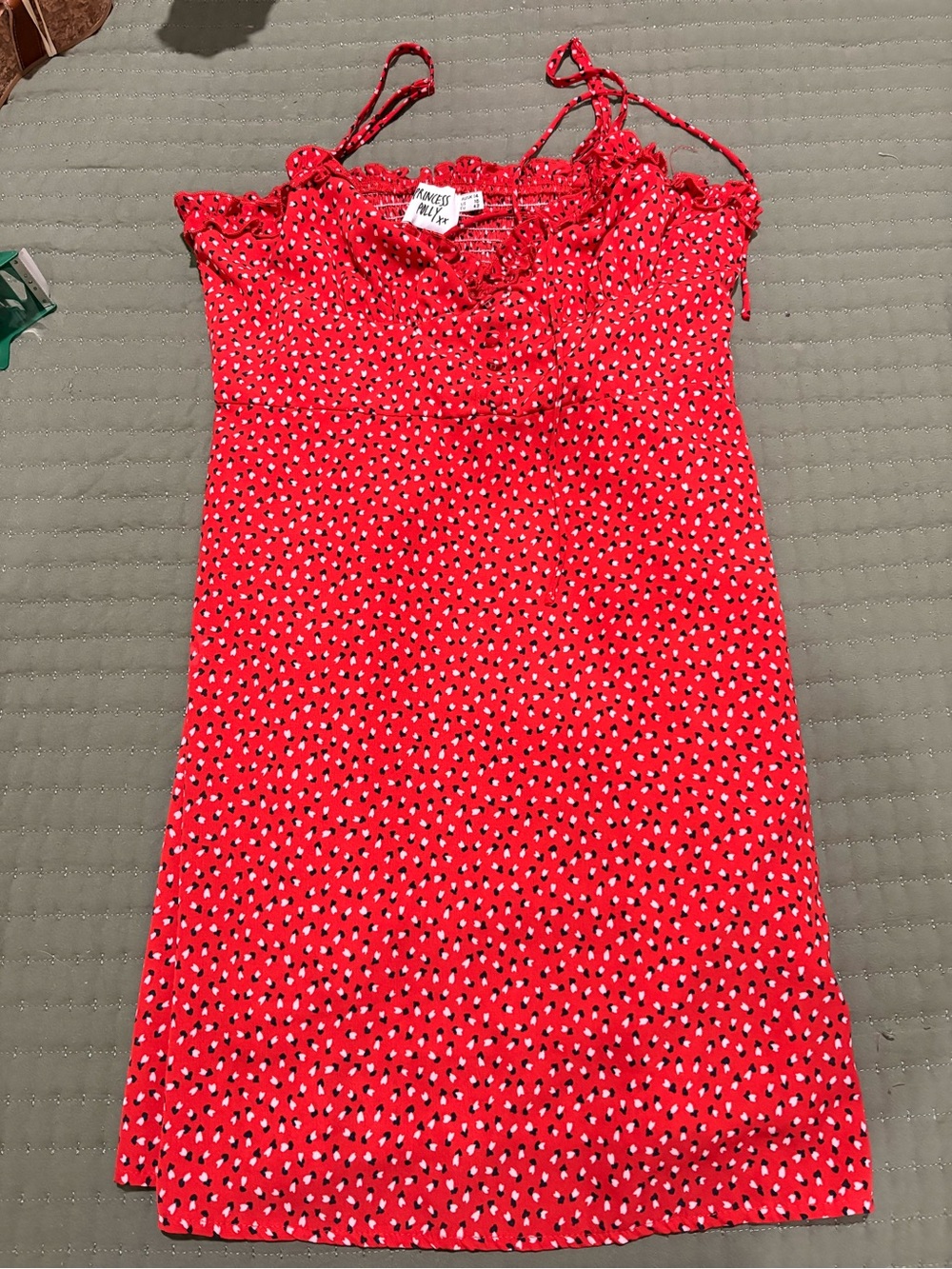 Princess Polly Red Heart Dot Cami Dress